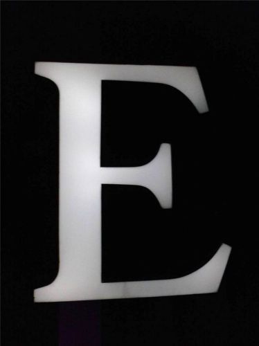 Illuminated channel 3d letter e from sears store sign 30&#034; tall man cave item for sale