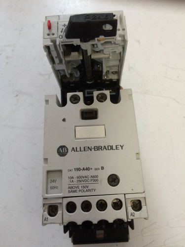 USED ALLEN BRADLEY 190-A40* B, COORDINATED PROTECTED 220V/50HZ 190-CPS40* A CG