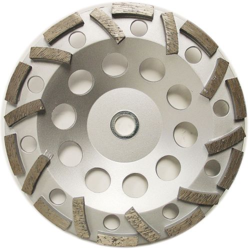 7” Premium L-Seg Cup Wheel for Concrete 7/8”-5/8&#034; Arbor 30/40 Grit