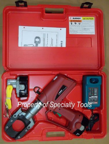 Burndy patcut245cual-18v battery hydraulic cable wire cutter cutting tool new for sale
