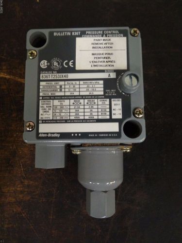 Allen Bradley Pressure Controller External Adjustable Electromechanical 836T