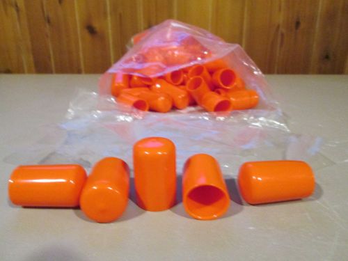 Plastic Caps - Orange - Stretchable 7/8&#034; ID, Length 1-1/2&#034; 31992449