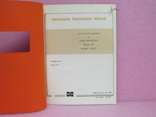 Monsanto Manual 1107A Time Interval Plug-In Instruction Manual w/Schem. (7/68)