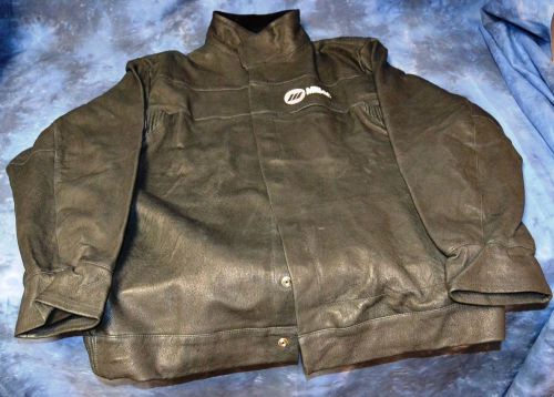 Two xl miller protective welding jackets leather and cotton #231091 &amp; #25690 for sale