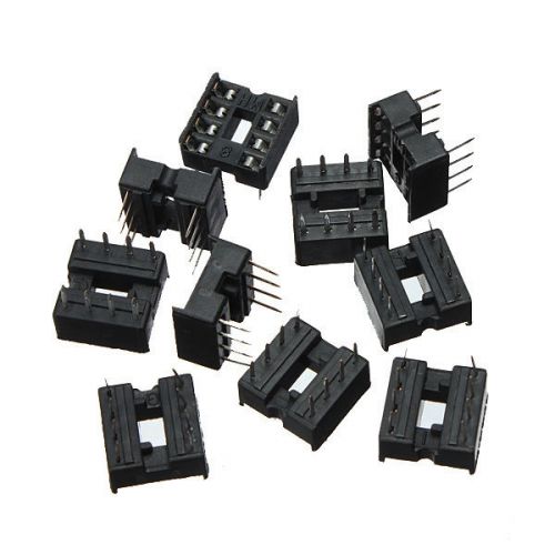 10pcs 8-Pin DIL DIP IC Socket PCB Mount Connector - USA Seller - Free Shipping