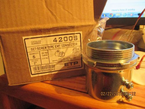 4200s set screw emt connector  2&#034;       box of 4   k11 for sale