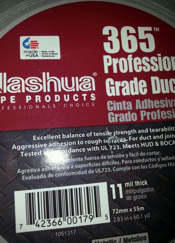 2 rolls of USA 365 Nashua professional 3&#034; duct tape all weather metallic  silver