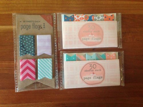 Target Dollar Spot Page Flags (3 packages, various colors)