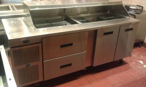 Randell 9050K-7 Refrigerated sandwich island restaurant equipment -9030K-7M