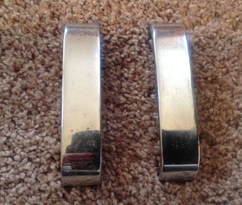 Set of TWO Vintage Kason HDWE Chrome Plated Brass Pull Handles, 3.5&#034; Long