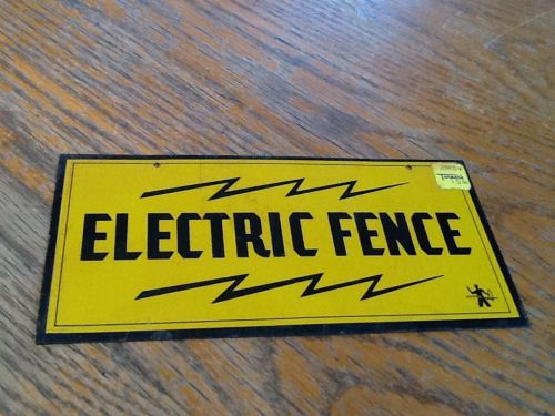 vintage electric fence sign