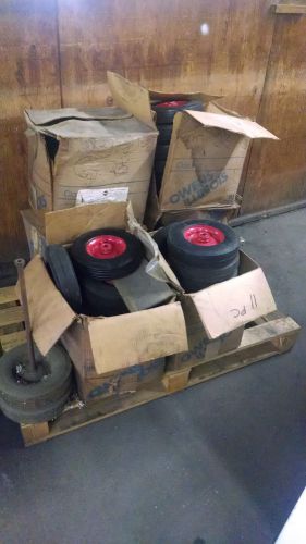 Lot 17 10” solid rubber dolly wheels rim wagon hub cart hand truck tire for sale