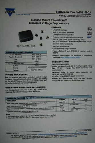 Kit/Set TVS diode SMD 600W SMBJ,SMAJ 21 values x 5 pcs General Semiconductors