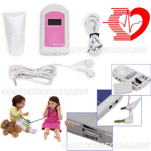 CONTEC Pocket LCD fetal doppler,Fetal Heart Rate Monitor,Baby Sound B+Free Gel