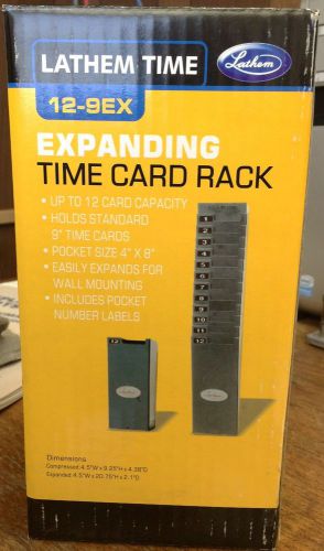 LATHEM TIME EXPANDING TIME CARD RACK 12-9EX NEVER USED