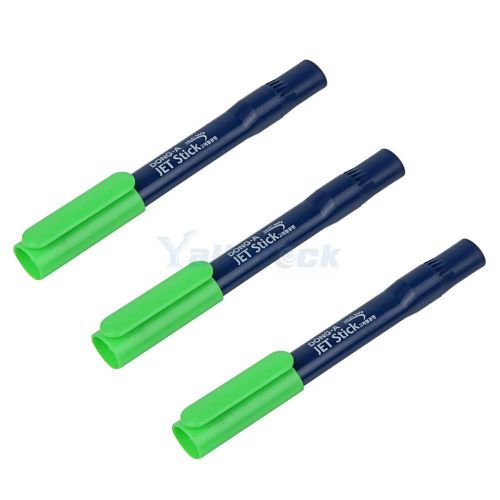 3pcs Jelly Solid Highlighter Fluorescent Pen Marker Pen Green Paper Glass Metal