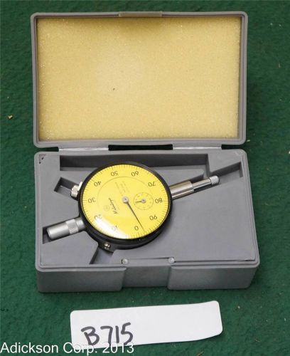Mitutoyo dial indicator gauge no. 2046 0.01mm - 10mm &amp; case !!!     b715 for sale