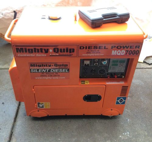 Electric generator: mighty quip silent diesel mqd7000 brand new never used for sale
