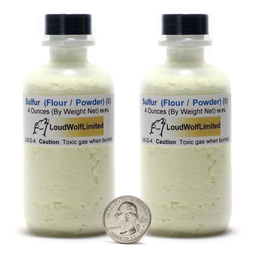 Sulfur Powder / Finely Milled Flour / 8 Ounces / 99% Pure / SHIPS FAST FROM USA