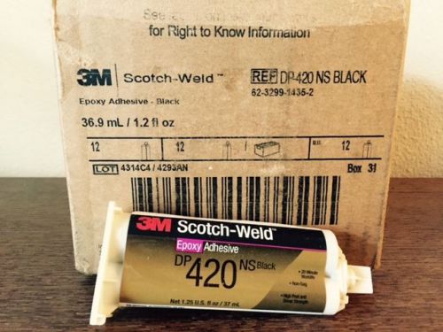 3M Scotch-Weld Epoxy Adhesive DP420NS Black, 37 mL, Case of 12