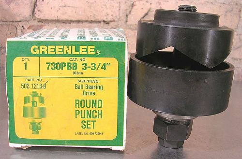 GREENLEE MODEL No. 730PBB, 3-3/4&#034;, 4-POINT ROUND KNOCKOUT PUNCH WITH DRAW STUD