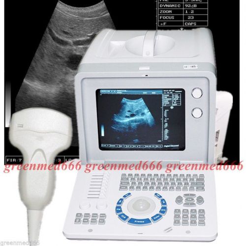 10-inch svga full digital ultrasound scanner(2 probe connector) +convex+ free3d for sale