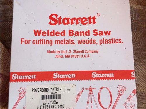 Starrett Welded Band Saw Blade for Cutting metals, woods, plastics