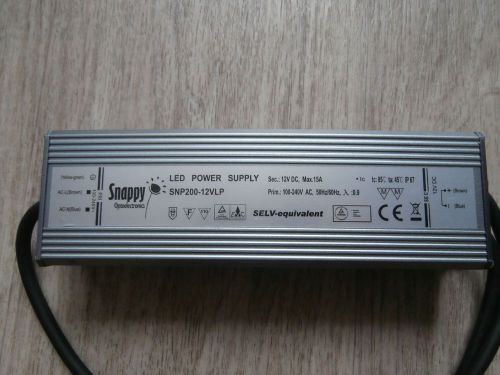 LED power supply Snappy SNP200-12VLP double output 12V 15A 180W