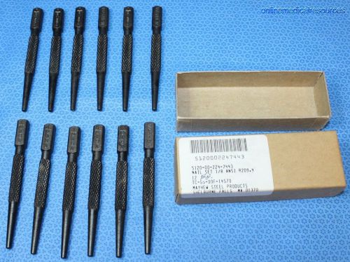 MAYHEW STEEL 1/8&#034; Nail Set 3-7/8&#034; Box of 12 NOS