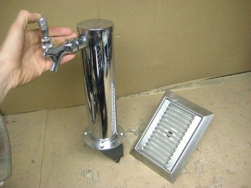Single tap draft beer tower stainless steel, w/ drain pan, perlick? for sale
