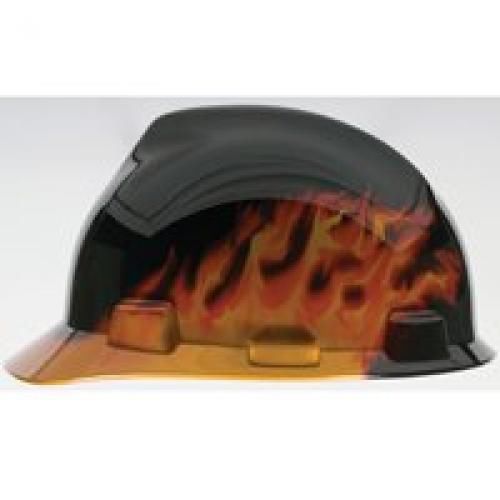 Msa safety works black fire polycarbonate resin hard hat-10124206 for sale