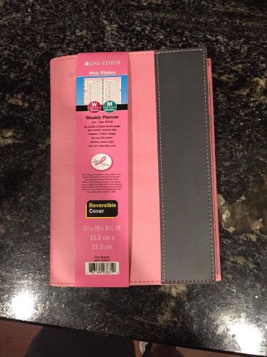 2015 Day-Timer Pink Ribbon Planner - Weekly - 5.5&#034;x8.5&#034; -1 Year -Gray - DTM88864