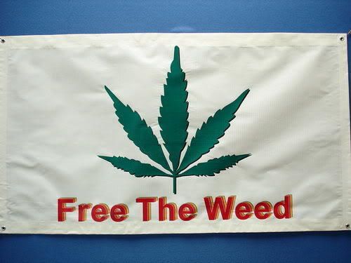 Free the weed hemp marijuana banner sign shop!! for sale