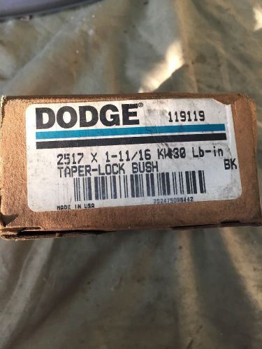 New dodge taper lock bushing 119119 2517 x 1 11/16&#034; 2517x11/16 for sale