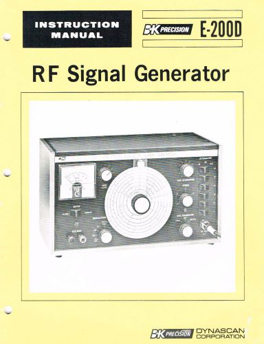 B&amp;K BK E-200D Signal Generator Operator AND Service Manuals  Reprints   E200D