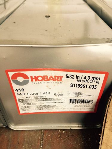 Hobart Hoballoy  7018-1 H4R 5/32&#034; welding rods 50 LB AWS E7018