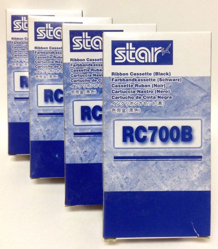4 Pack RC700B Black Ribbon Cartridges - For Star Printer - B700 Ribbon Cassette