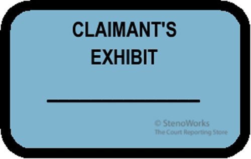 Claimants exhibit labels stickers blue  492 per pack for sale