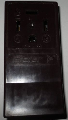 Slater 3872, 4-Wire, 3-Pole, Surface Power Outlet, 60A 125/250V, Medalist, Brown