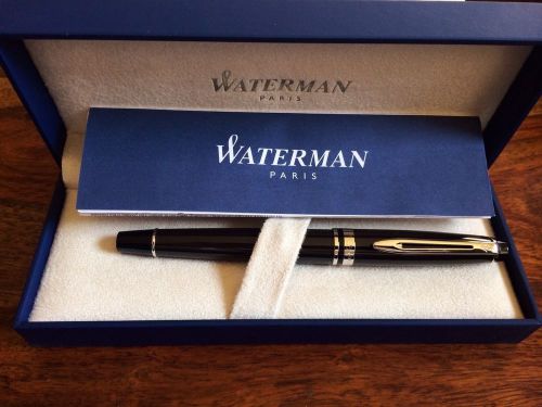 NEW Waterman Expert Rollerball Pen Fine Point Dark Brown /w Chrome Trim S0952260