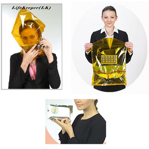 Life Keeper Emergency Escape Simple Fast Easy Hood Mask Fire Smoke Toxic Filter