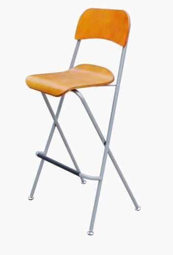 11036-R Chair, Folding Bistro Bar Stool Wood / Metal Two-Pack 11036-Rental