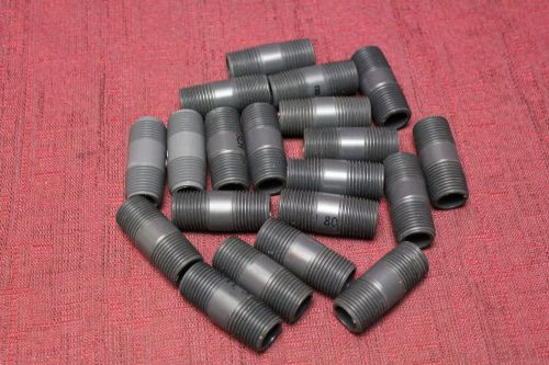 1/2&#034; x 2&#034; pvc sch 80 threaded nipple 882-020 ( lot of 20 ) new for sale