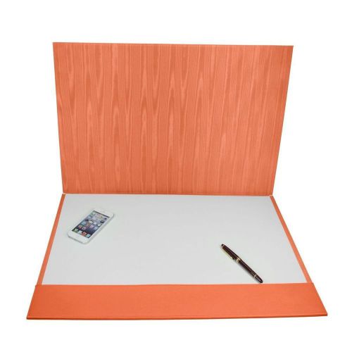 LUCRIN - 2-part writing pad 18.5 x 13.8 inches - Smooth Cow Leather - Orange