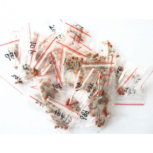 300Pcs 30 Values 2pF-0.1uF Ceramic Capacitor Assorted Kit Assortment Set