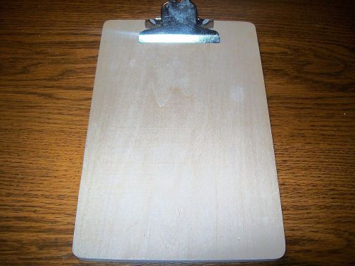Thick Wooden Miniature Clipboard 9&#034; long x 6&#034; wide 1/4&#034; Thick With Wall Hanger