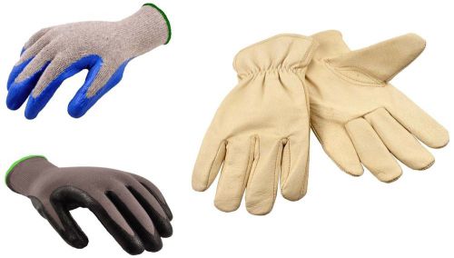 G &amp; f 1519-2002-3100m handyman i work gloves - 3 styles, medium - 3-pair for sale