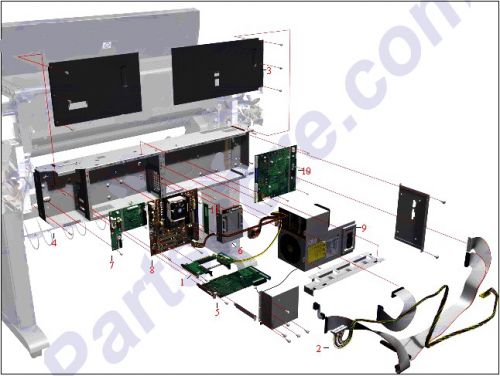 designjet 2500cp main processor controle board