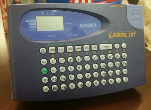 Casio KL-60 Label Printer VERY CLEAN AWESOME COND FREE SHIPPING