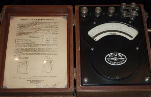 Vintage/Steam Punk- Weston Instruments AC &amp; DC Ammeter Model 370